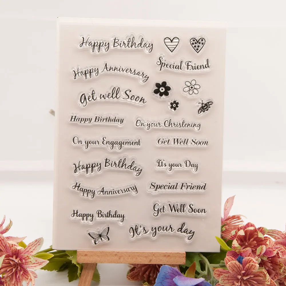 

Stamp letter Stamps Scrapbook Paper Transparent Clear Handmade Decoration Gifts Rubber Stamp for Card DIY Scrapbooking