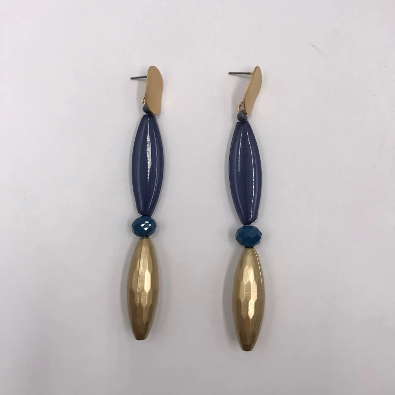

Модные украшения Kara & Kale в стиле бохо, голубые прозрачные серьги из смолы и стеклянных бусин, золотые серьги для женщин ED025