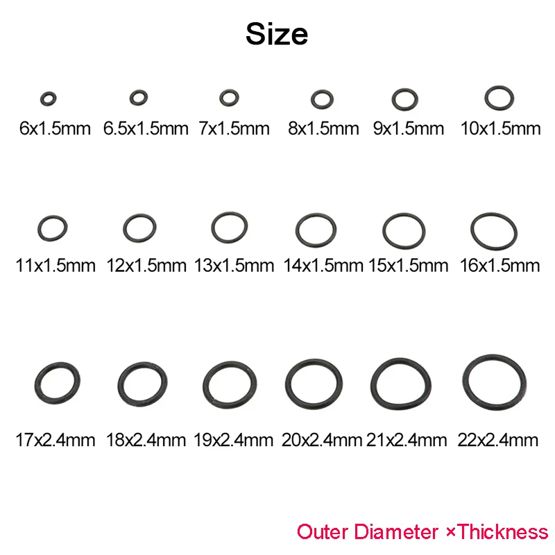Комплект уплотнительных колец из нитрила 660/1120 шт. с 4 крючками набор NBR резины