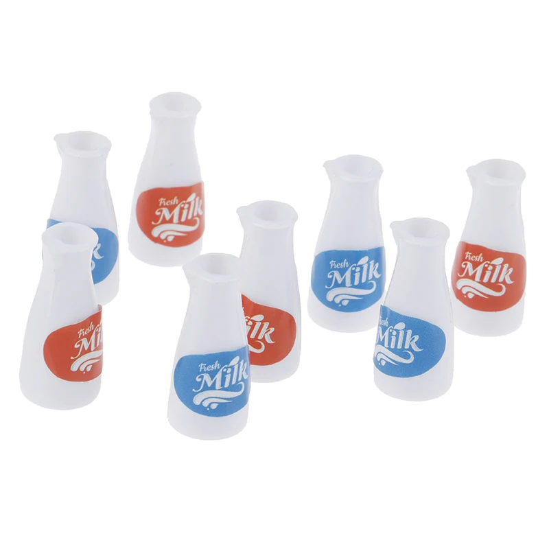 

4Pcs 1/12 Dollhouse Miniature Milk Dolls House Kitchen Accessories Decor