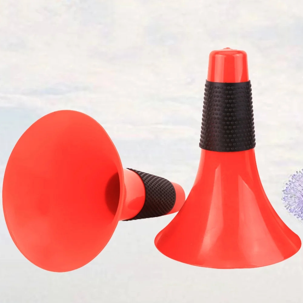 

Red Spot Marker Cones Strong Toughness Horn Cones Sign Skating Flat Base Cone Windproof Football Obstacle (Black Cover)