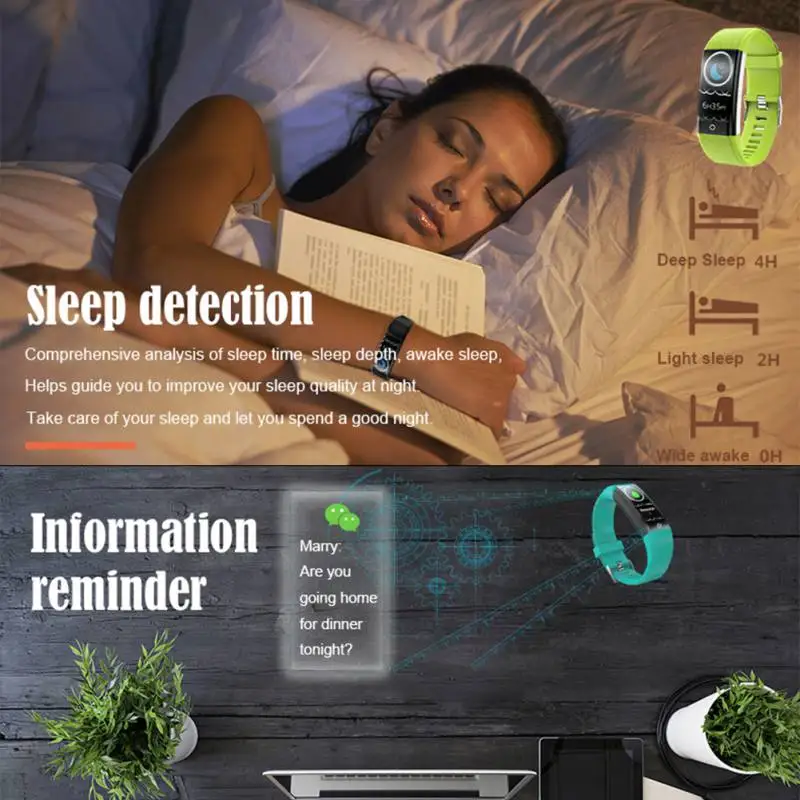 Шагомер умный Браслет трекер сердечного ритма фитнес браслет будильник умные