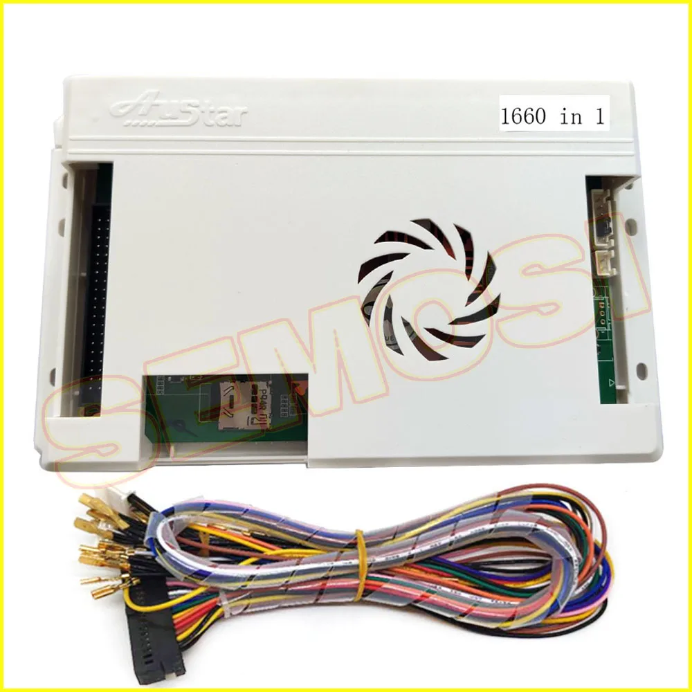 1660 PCB W Cable Игровой ящик 9 PCB 1660/2600 в 1 с кабелями Jamma, аркадный шкаф с 3 в 1 языком для Pandora, аркадная машина, семейная версия - Цвет: 1660 PCB W Cable