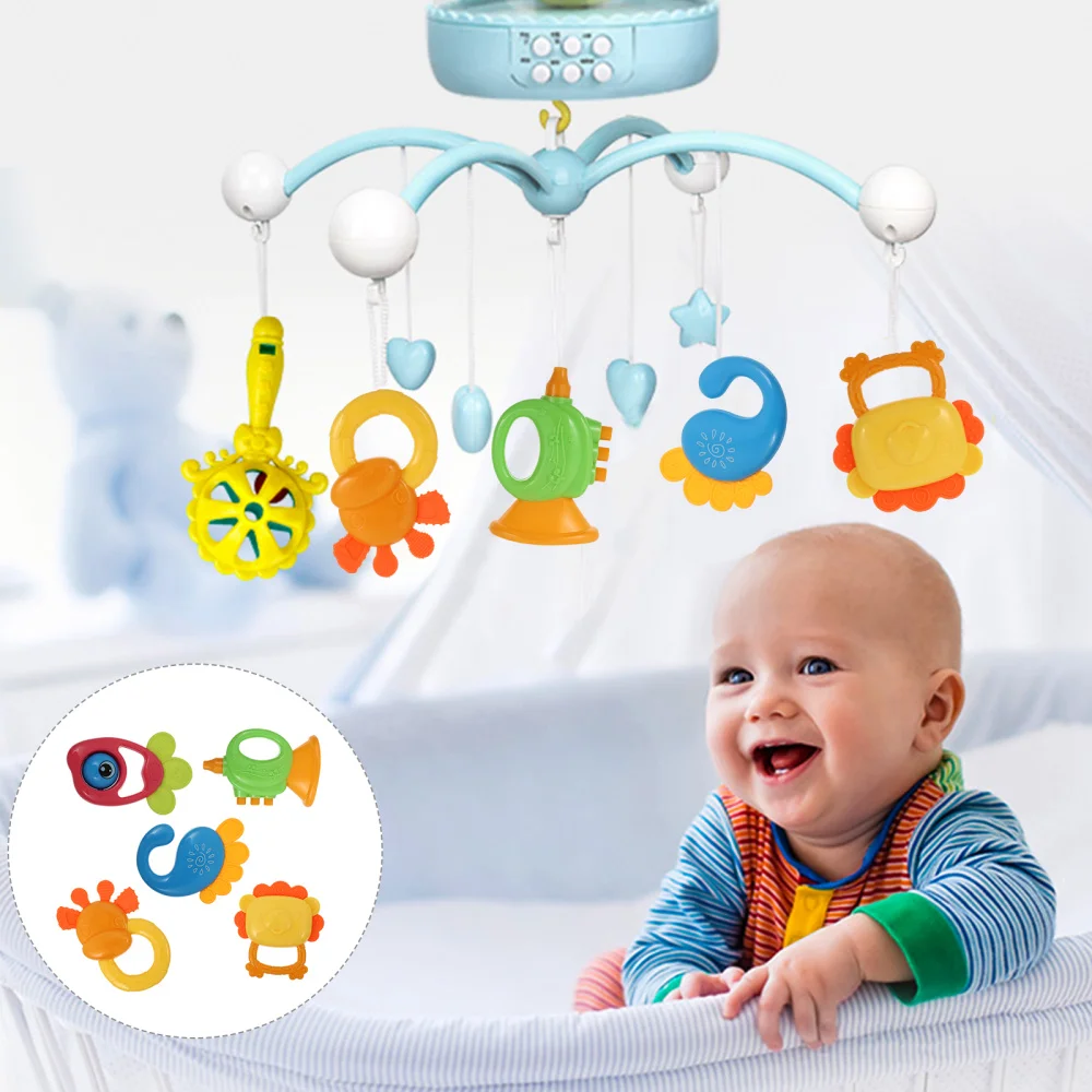 

5pcs Teether Rattle Toys Small Baby Teething Toys (Assorted Color)