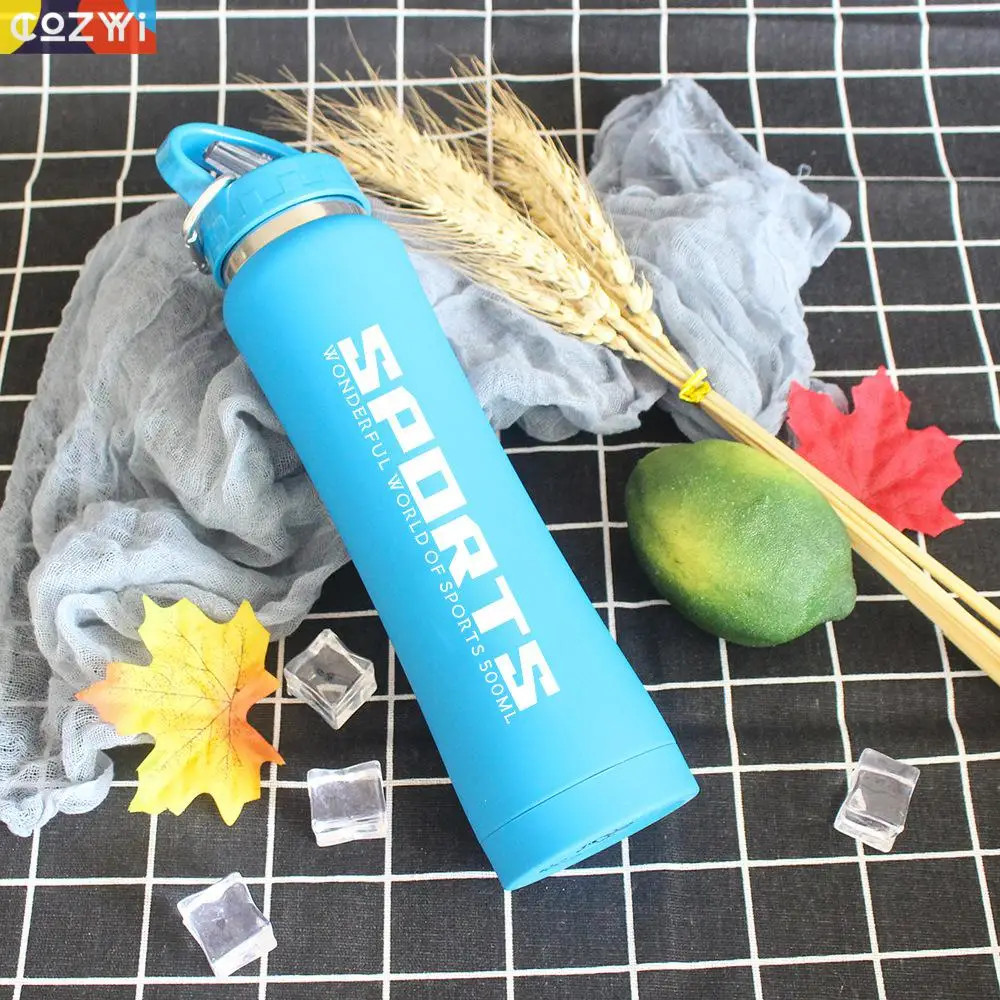 Портативная Термокружка Termos для воды вакуумная кружка 500 мл с соломинкой легкая