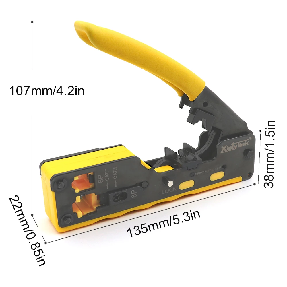 xintylink rj45 pliers crimper rg45 cat5 cat6 cat7 cat8 network crimping tool ethernet cable stripper networking clamp clip lan free global shipping