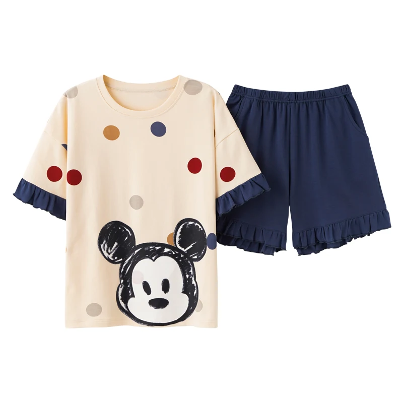 

BZEL Short Sleeve Cotton Womens Pajamas For Women Sleepwear Cartoon Pajama Set Cotton Pyjamas Women Cute Sleepwear