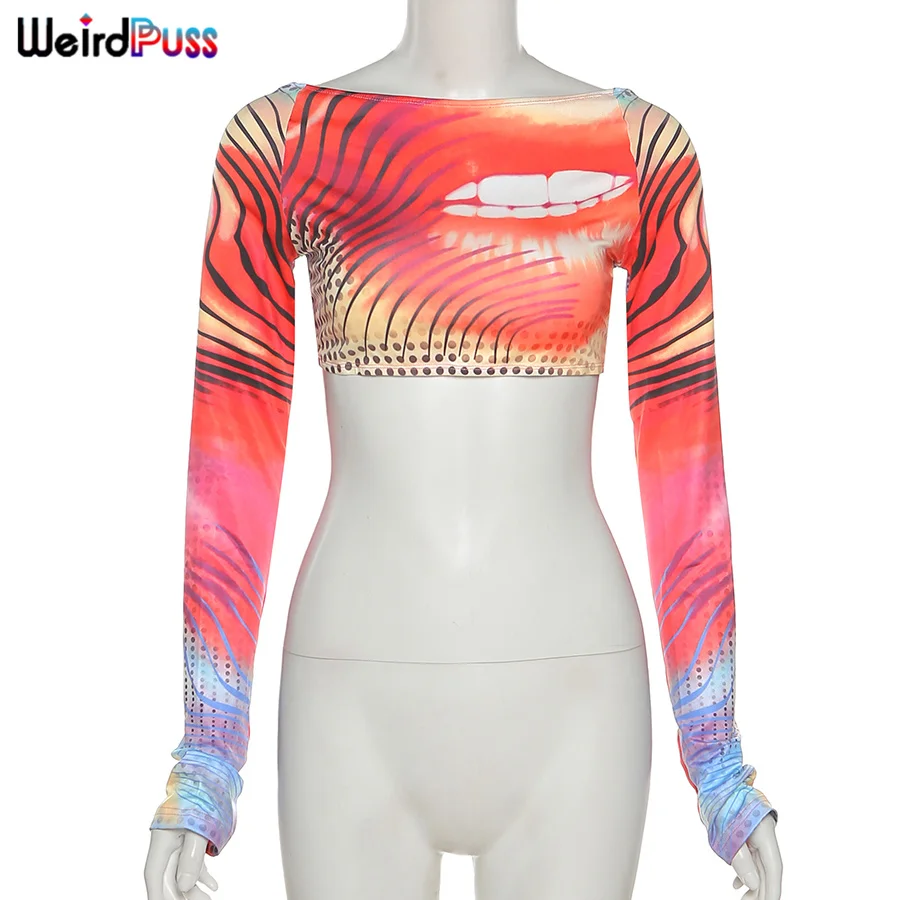 Женский топ с длинным рукавом и открытой спиной в хипстерском стиле | Женская