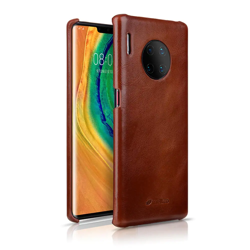 

Melkco Case for Huawei Mate 30 Pro Luxury Genuine Leather Snap Cover Handmade Business Vintage Leather Cases for Mate 30