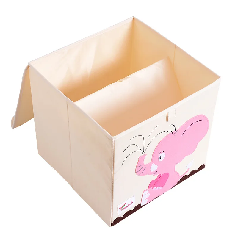

New cartoon Non-woven fabric Folding Embroider Large Storage Box for kid Toys Storage organizer clothes YL160H8