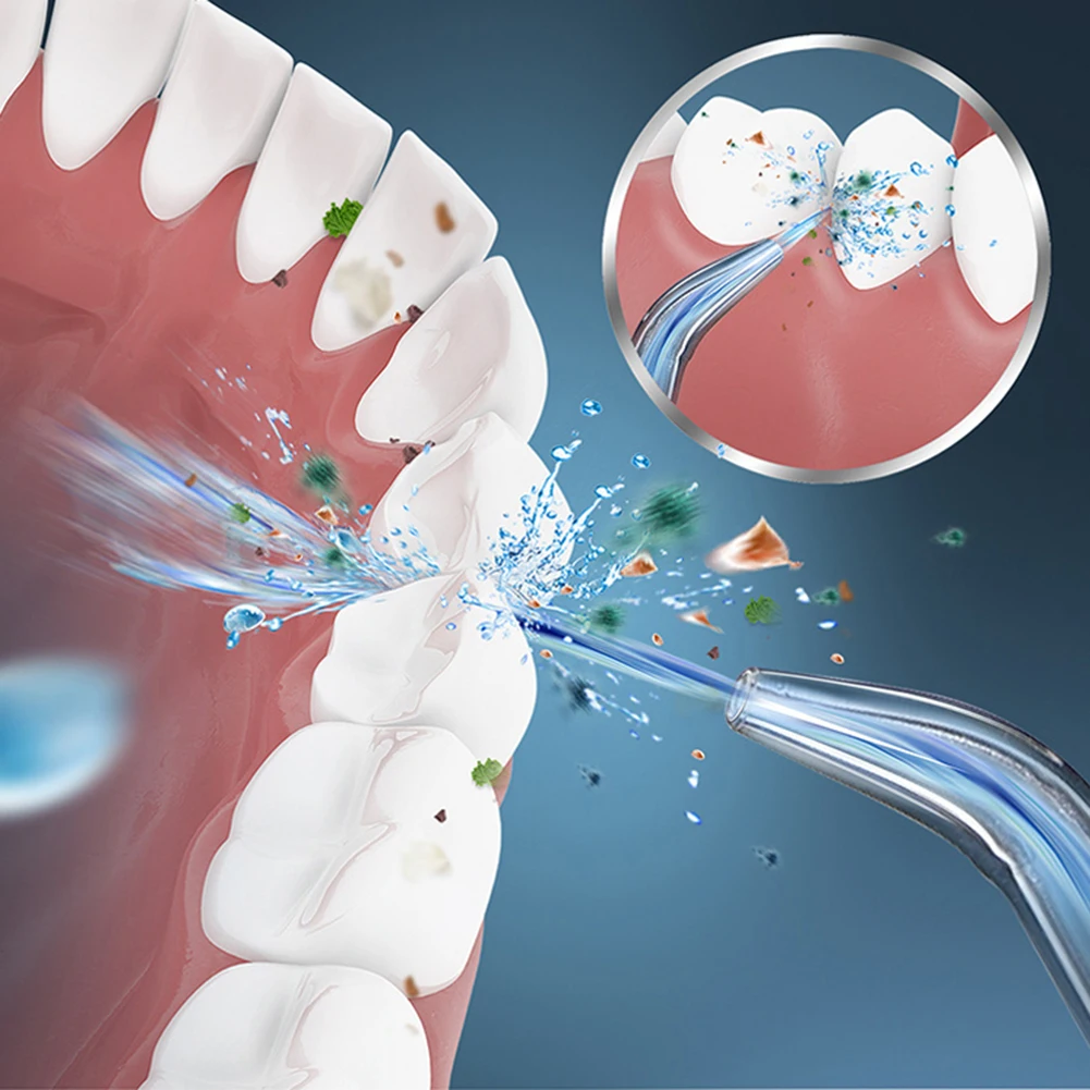 

Electric Dental Floss Oral Irrigator Tooth Scrubber Waterproof Cordless Oral Irrigator Teeth Cleaner Oral Care for Home/Travel