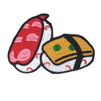 custom embroidery patches japanese sushi iron on hot cut patch for clothing jacket hats 100 embroidery area small cute emblem