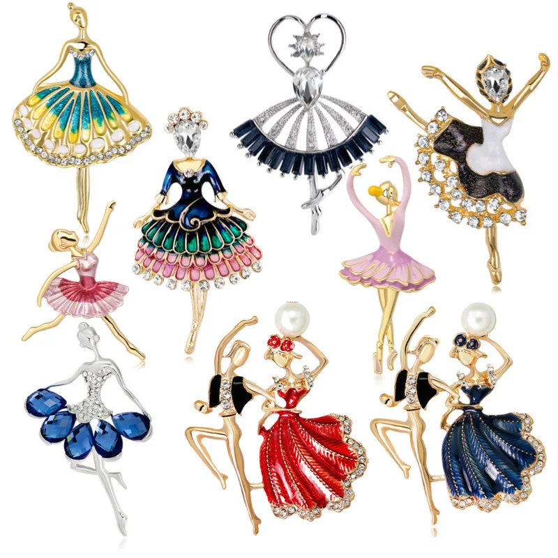 Женская/Мужская брошь для балета эмалированная на свадьбу 3 шт./лот 2019|Броши| |