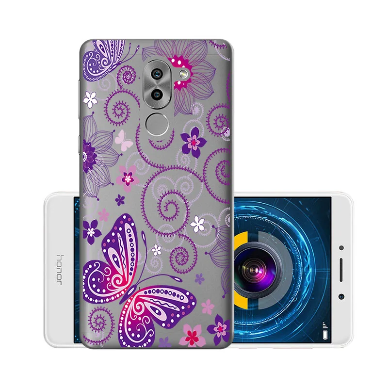 W046 Мягкий чехол из ТПУ, чехлы для huawei Honor 6X, силиконовый прозрачный чехол для huawei GR5, BLL-L21 BLN-AL10 Honor6X mate 9 Lite - Цвет: W046