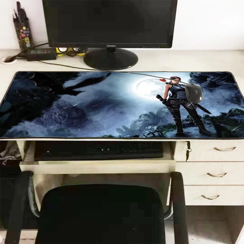 Mairuige Tomb Raider Lock Edge коврик для мыши геймер 900x400 мм игровой коврик для мыши Большой Профессиональный ноутбук аксессуары для ПК коврик для ноутбука