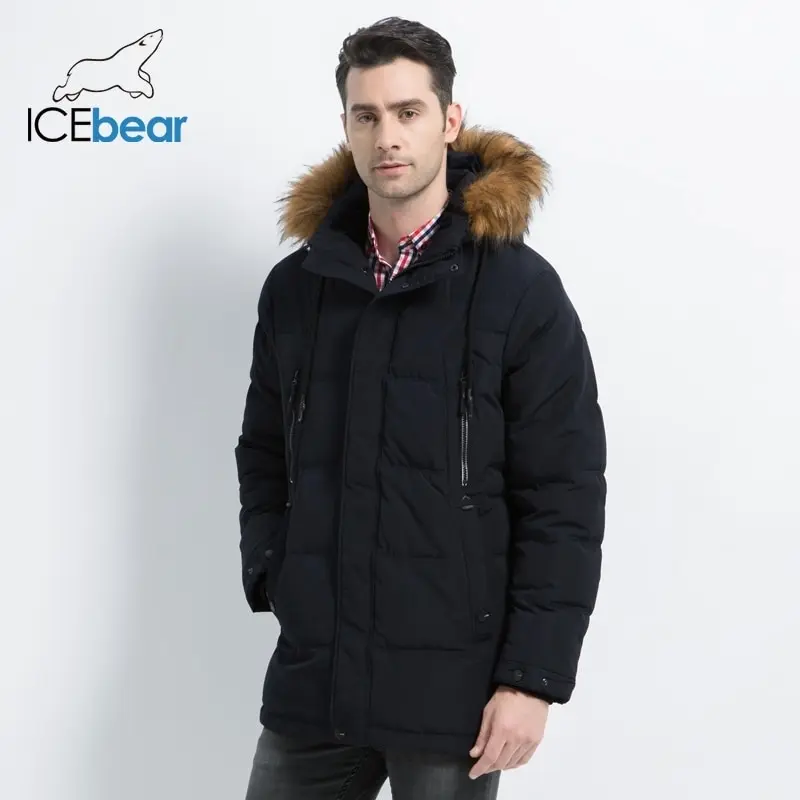 

ICEbear 2021 Новая мужская одежда Модная мужская куртка с капюшоном Мужское пальто Толстая теплая мужская одежда Высококачественные мужские зим...