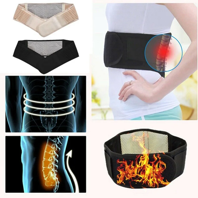 

Newly Lumbar Support Belt Back Braces Tourmaline Self-heating Magnetic Therapy Breathable Belt S66