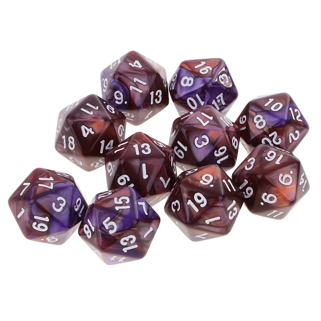 20 Двусторонняя D20 кубики двойной Цвета кости для игры DND D &amp ролевые настольные