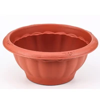 plastic gardening green plants green sill pot container round potted plant thickened balcony resin flower pot for home