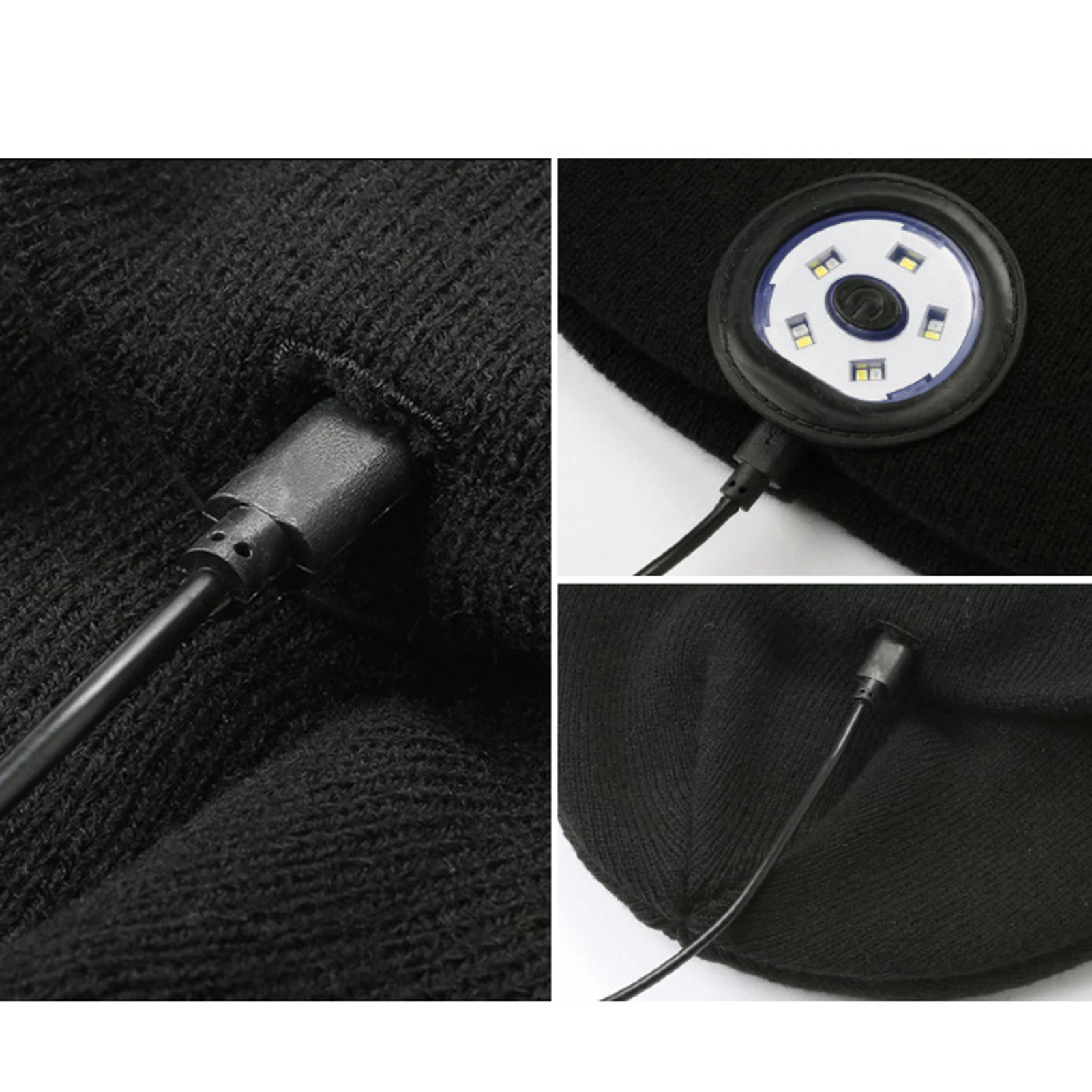 

2020 New Winter Bluetooth Music LED Light Hats Beanie Night Walk Running Wireless Headphones Cap Fashion Warm Sport Knitted Hat