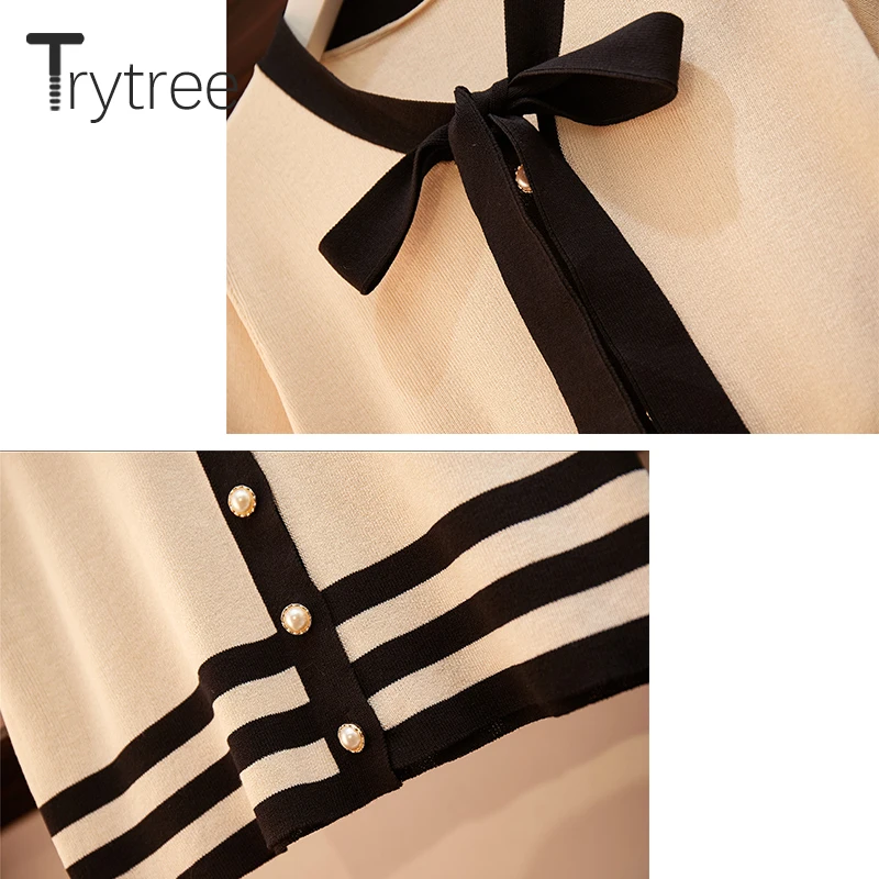 Trytree 2019 Осенний Женский комплект из двух предметов повседневный однобортный Топ