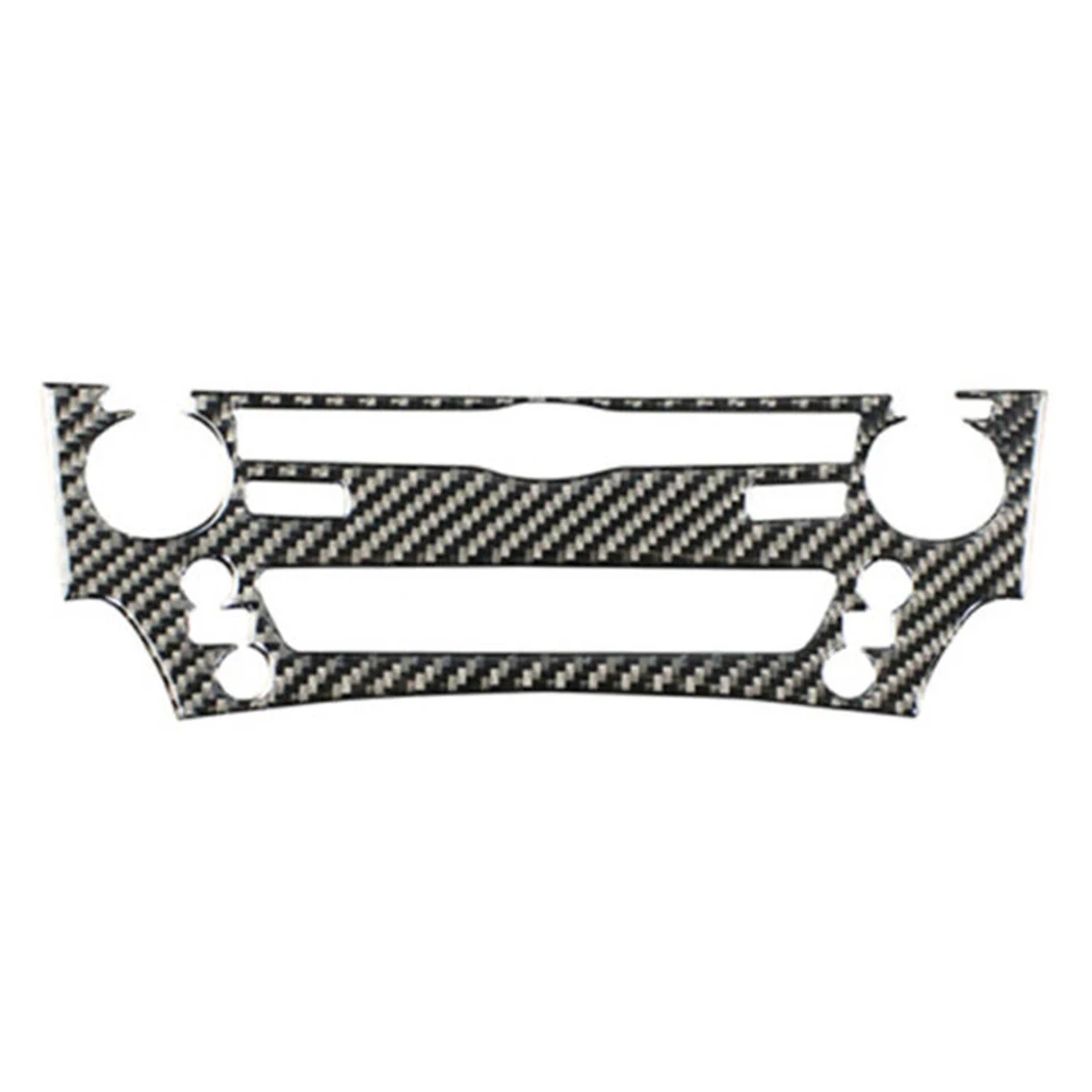 

Balck CD Panel Sticker Car Carbon Fiber Console Cover Trim 1PCS Brand new