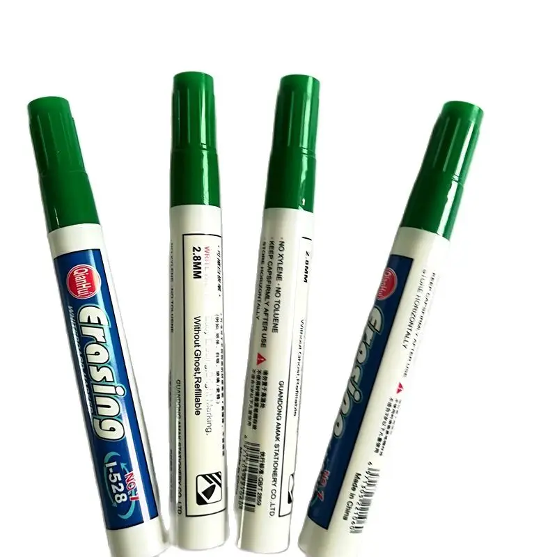 

4PCS/Set Green Color Erasable Whiteboard Marker Pen Environment Friendly Marker Office School Supplies Student Pen Drop Shipping