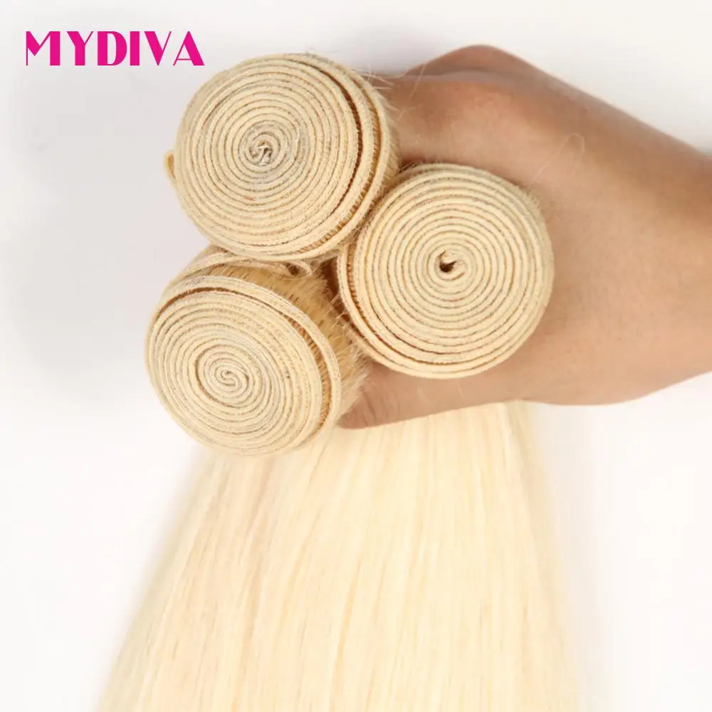 613 Blonde Hair Bundles Brazilian Hair Weave Bundles 100% Honey Blonde Straight Human Hair Extensions 30 32 34 40inch Remy Hair