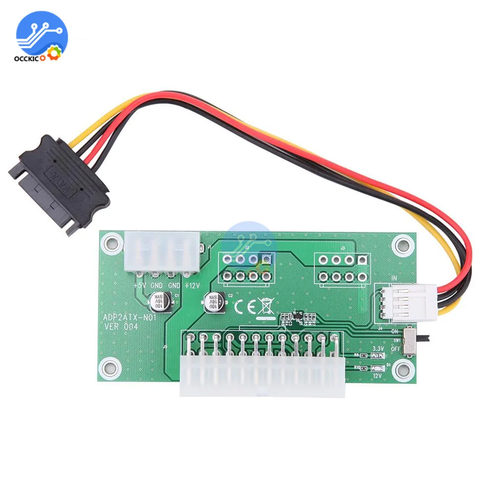 Адаптер питания Molex ATX адаптер с 24 контактами на 4 контакта двойным блоком для