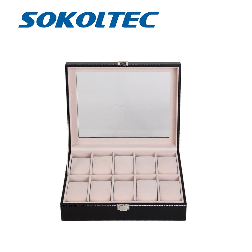 Коробка ювелирных изделий коробки хранения способа PU простая коробка дисплея