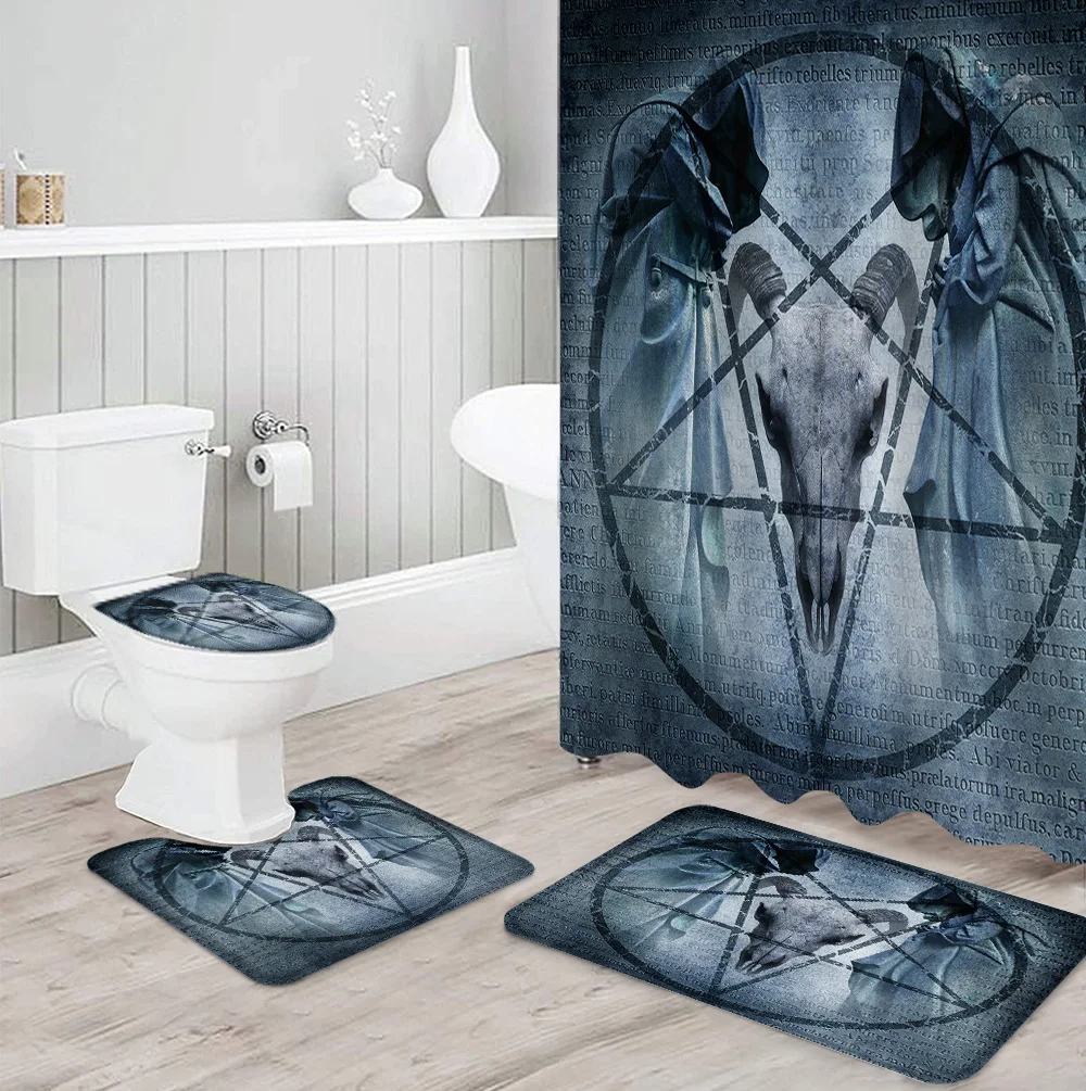 Водонепроницаемая занавеска для душа Baphomet Sheep набор нескользящих ковриков