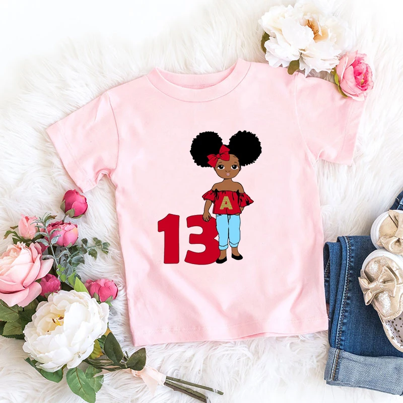 

2021 fashion new black girls t shirt hip hop harajuku black little girl graphic cute kids summer tops harajuku girls pink tshirt