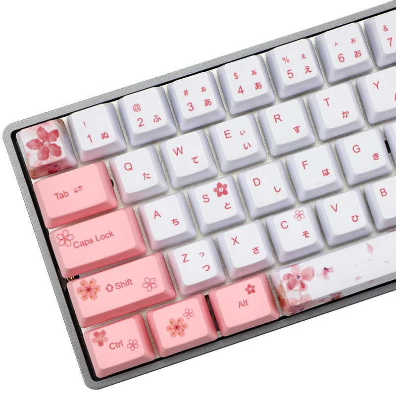 Клавиатура краситель японский персонаж PBT Keycap 73 клавиши oem профиль Sakura для dz60