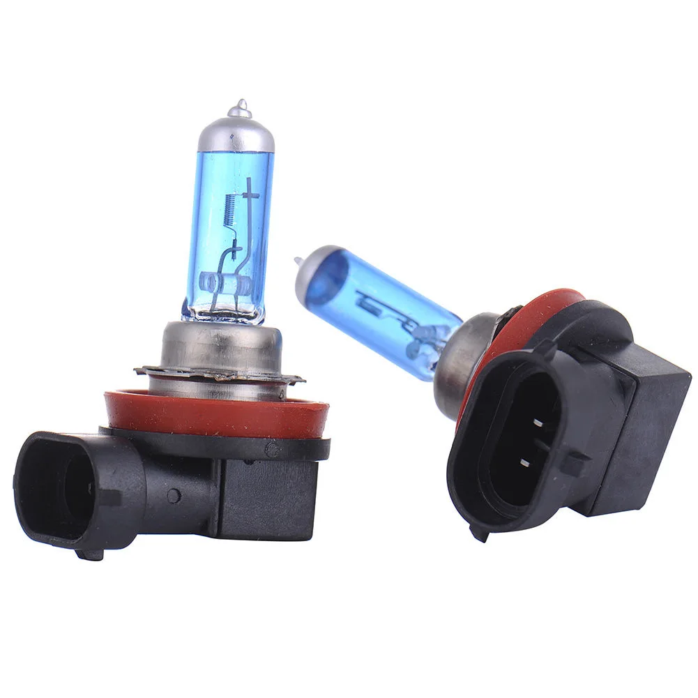 

2Pcs H11 6000K Xenon Gas Halogen Headlight Bright White Lamp Bulbs 100W DC 12V