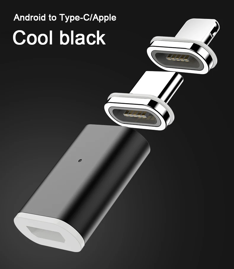 Магнитный USB C адаптер для iPhone XS X XR 8 7 поддержка QC3.0 8 Pin Micro usb type C зарядный разъем адаптер для huawei samsung