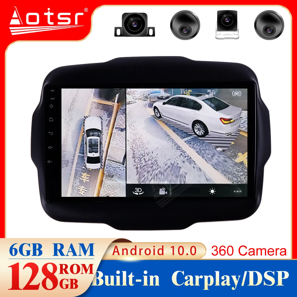 

Android10.0 GPS навигации радио плеер 6G Оперативная память + 128G Встроенная память для Jeep renegade 2014-2018 видео плеер стерео головки uint Бесплатная carplay