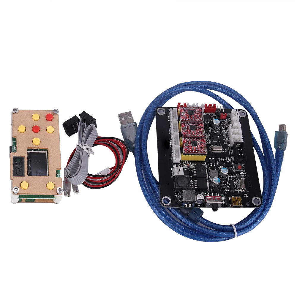 1 Inch LCD GRBL в автономном режиме 3 оси плата контроллера шагового двигателя двойной оси Y USB драйвер платы для GRBL для лазерный гравировальный станок резьба по дереву - Цвет: 1 Inch LCD
