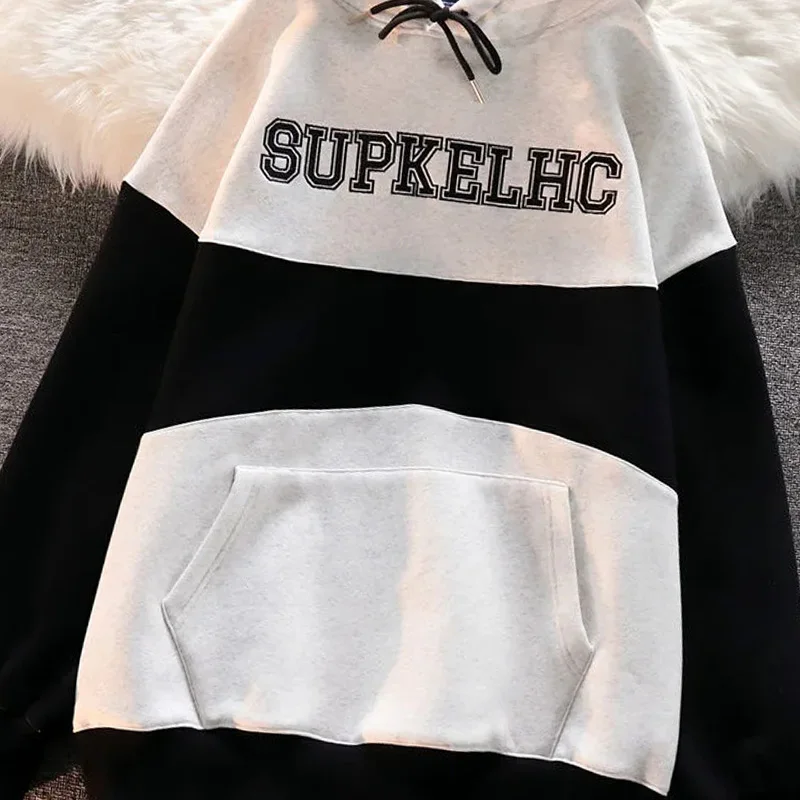 

Базовая толстовка с надписью и принтом, винтажная Женская Толстовка Оверсайз, мягкие теплые зимние пуловеры, осень 2022, Новая повседневная У...