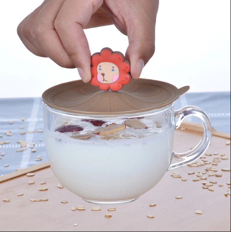 480 мл чашка для завтрака молочная с крышкой Ложка стеклянная овсяная большая