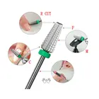 Новинка 5 в 1 конические твердосплавные сверла для ногтей двухсторонние твердосплавные сверла аксессуары фреза для маникюра левая и правая рука