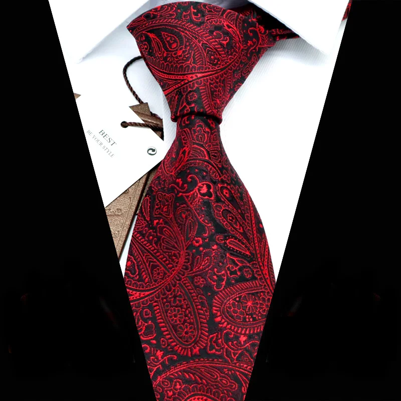 Мужские галстуки YISHLINE 8 см новый роскошный жаккардовый тканый галстук с узором