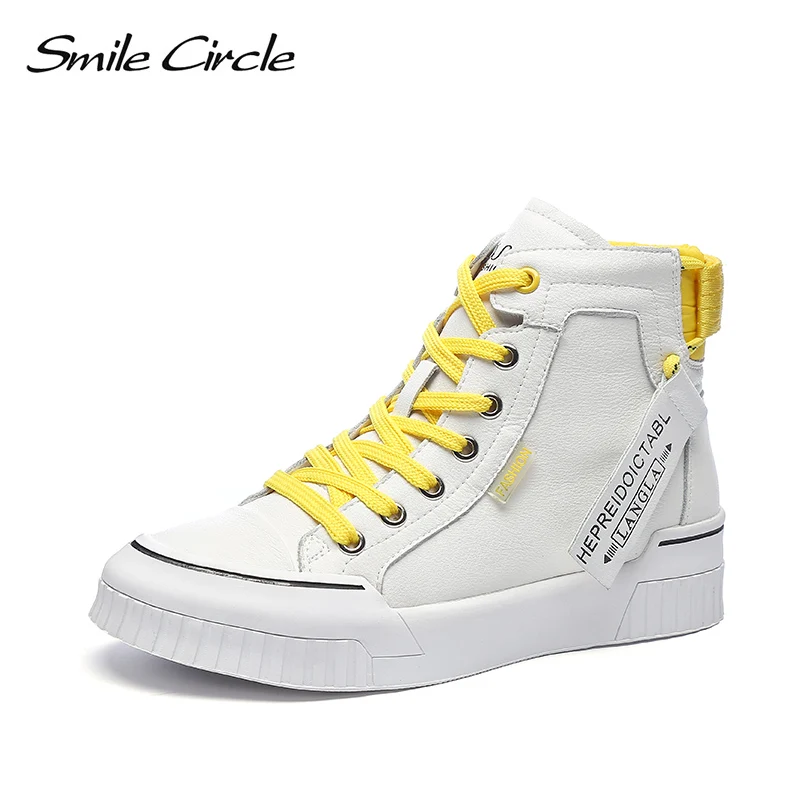 Женские высокие кроссовки Smile Circle демисезонные удобные повседневные туфли на
