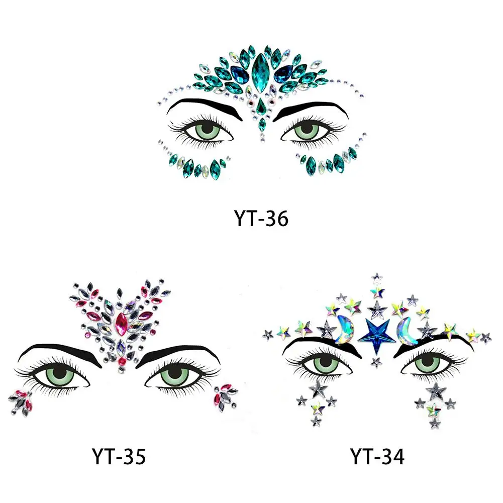 Акриловая наклейка со стразами для лица Защита окружающей среды блестящие яркие