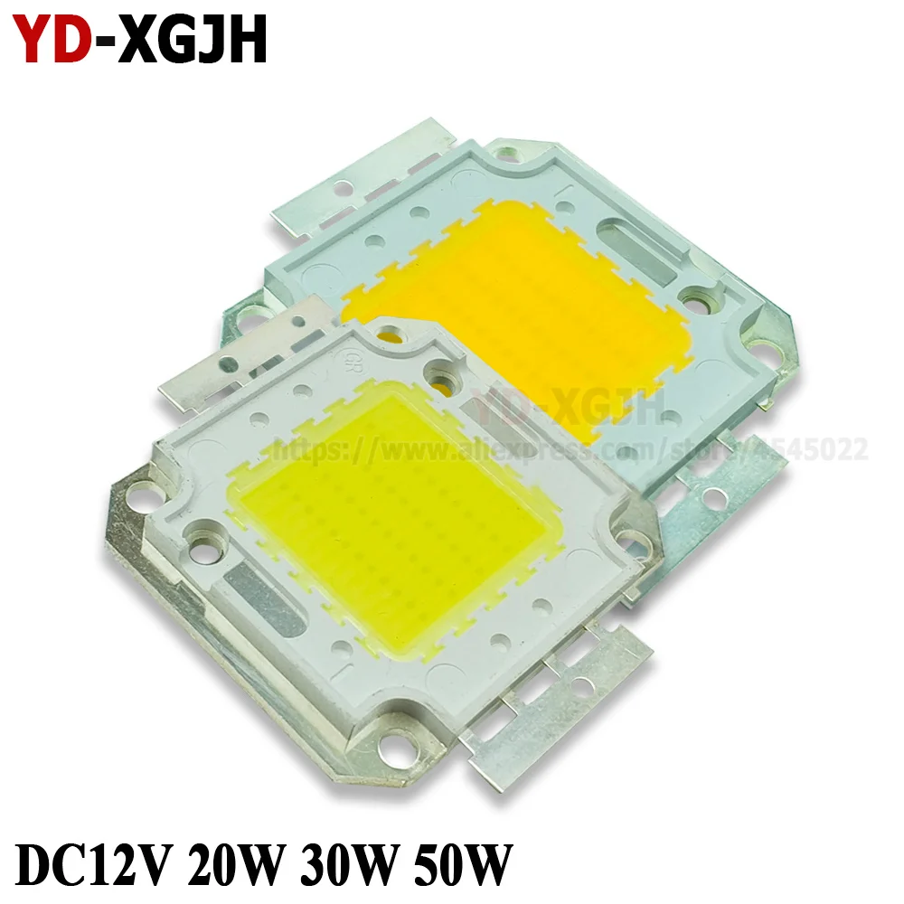 DC12V светодиодный 20 Вт 30 Вт 50 Вт белый теплый белый светодиодный чип 20 30 50 Вт для Светодиодный прожектор Наружное освещение ширина света