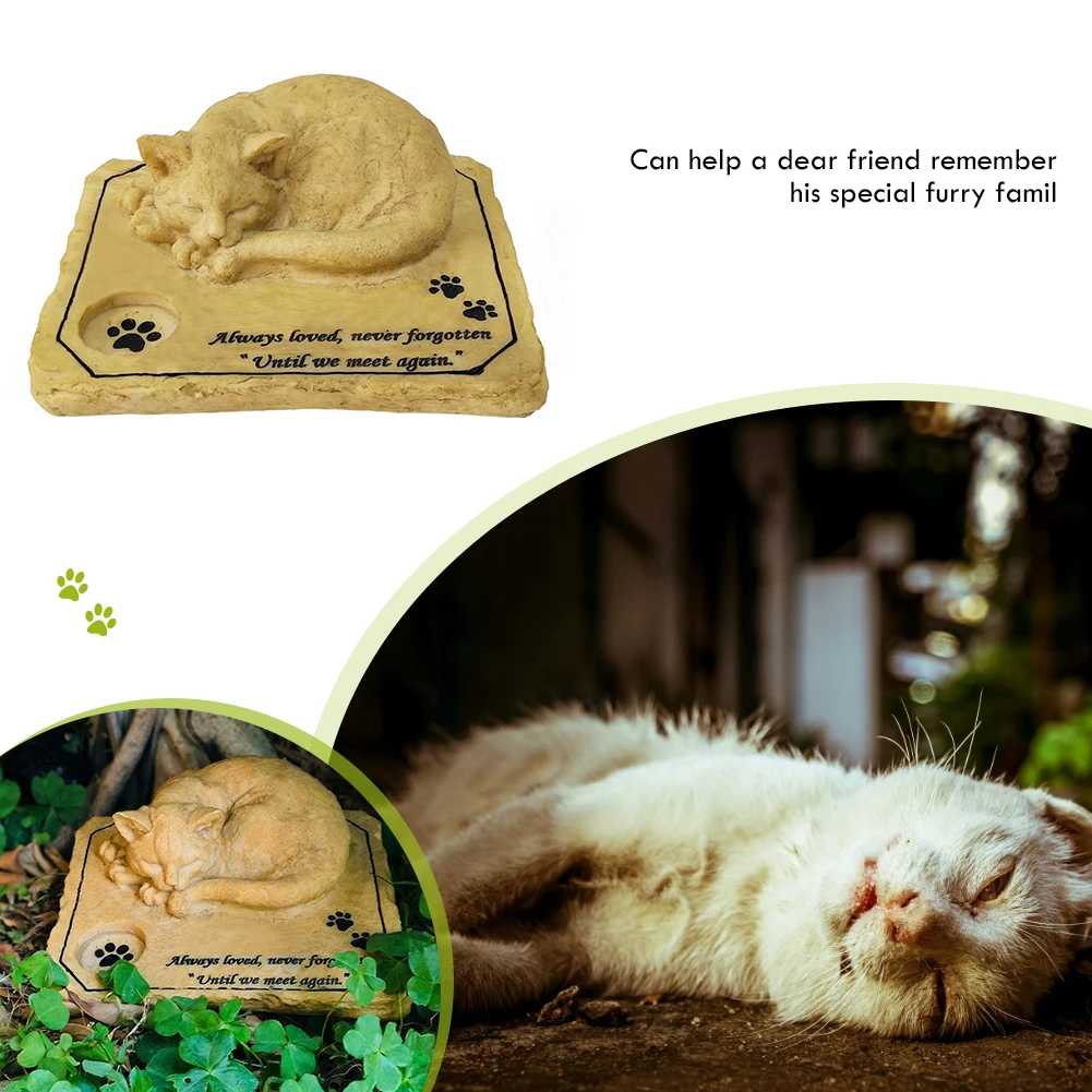Памятный камень для котят памятный домашних животных кота памятник украшение