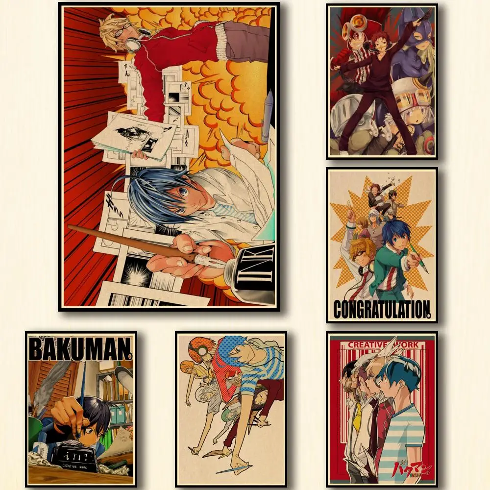 29 дизайнов аниме Bakuman Искусство Домашняя наклейка необычная Наклейка на стену для кофейни бара