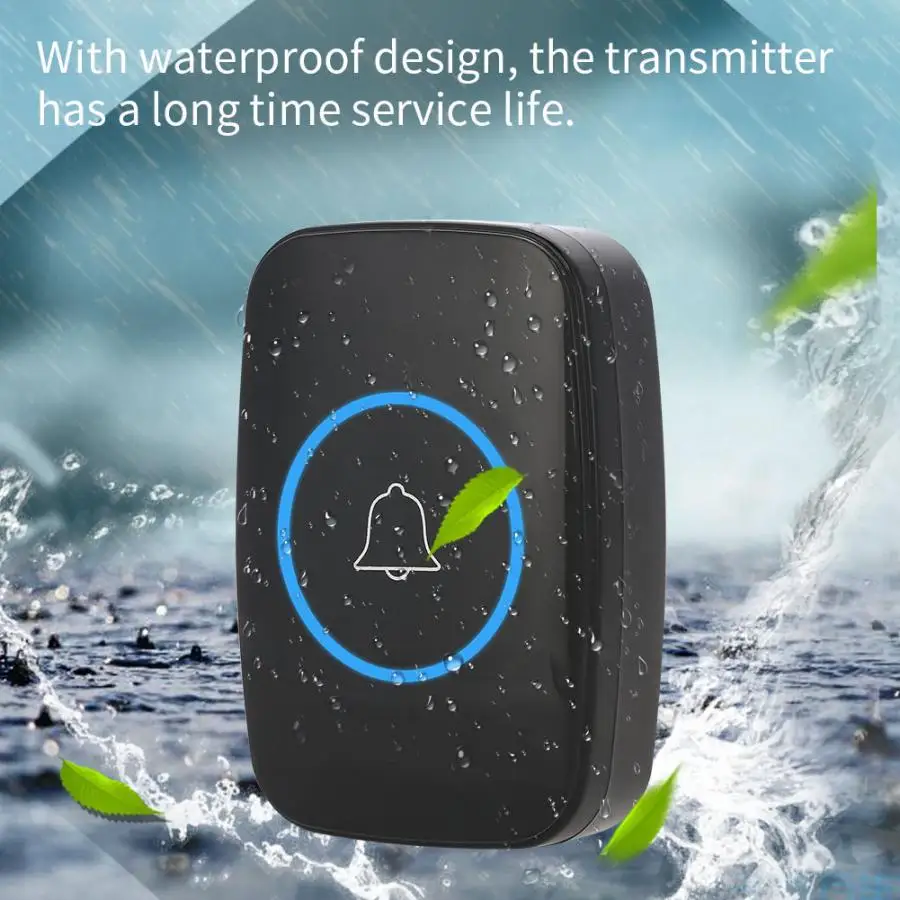 Домашний Беспроводной дверной звонок музыкальный телефон внешний передатчик 1