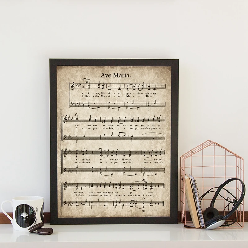 ВИНТАЖНЫЙ ПЛАКАТ с художественной печатью в стиле ПЭТ Мария античный гимн