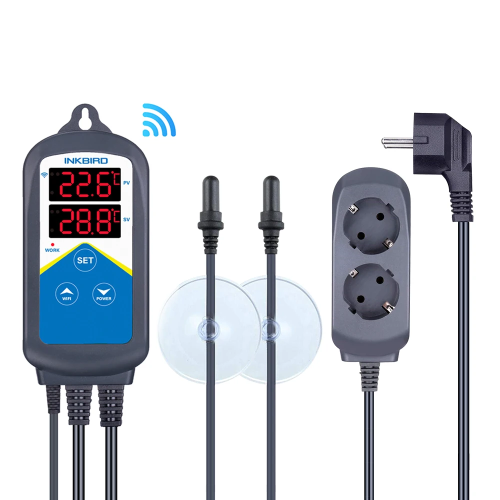 

INKBIRD WIFI Smart Home Aquarium Temperature Controller Digital Thermostat 2 Temperature Probes Dual Protection for Overheating
