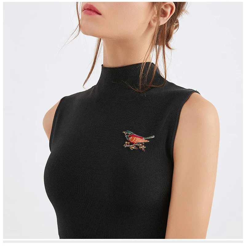 Muylinda винтажная эмалированная булавка ювелирные изделия Кристалл женская брошь